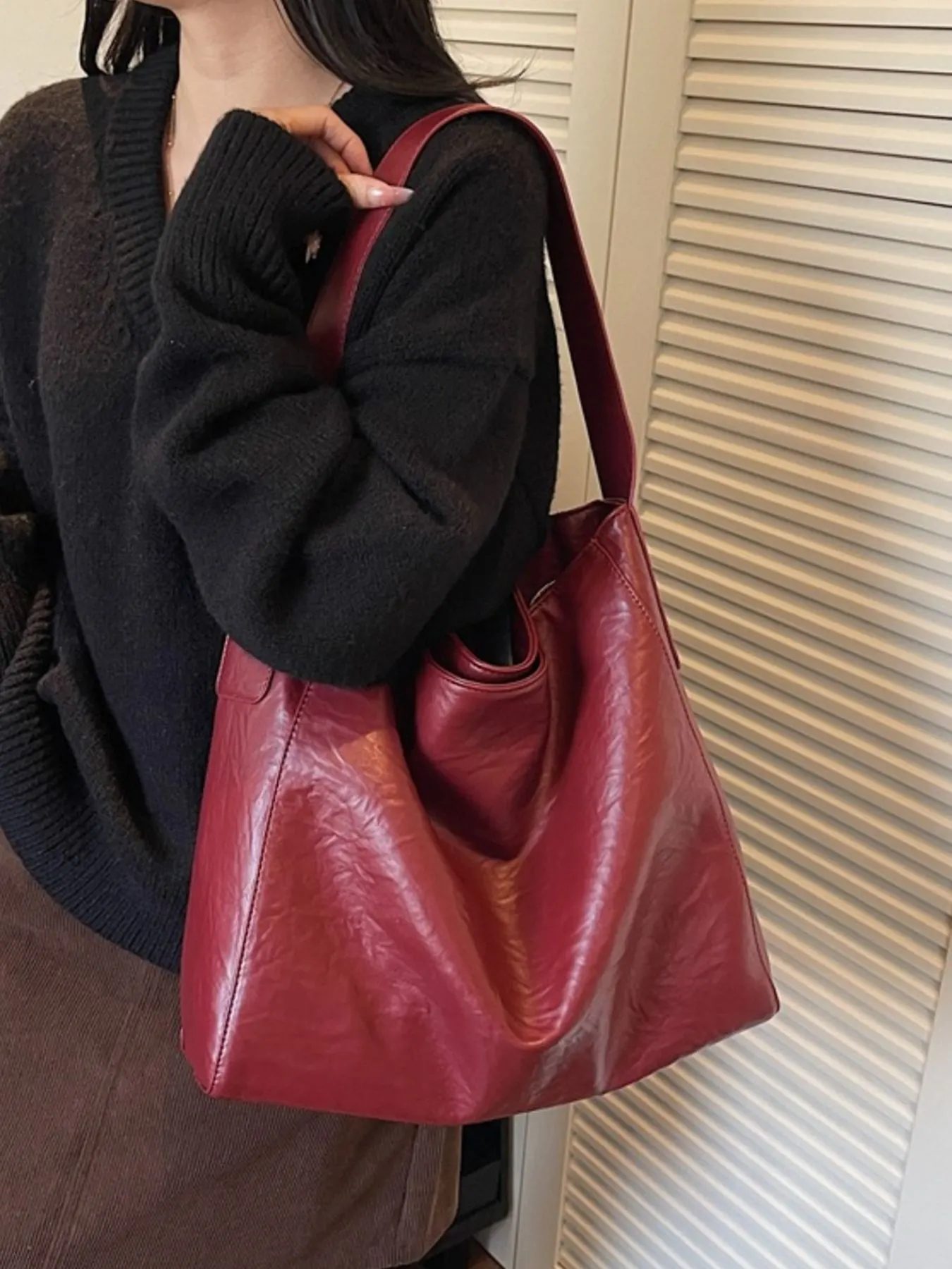 PU Leather Shoulder Bag