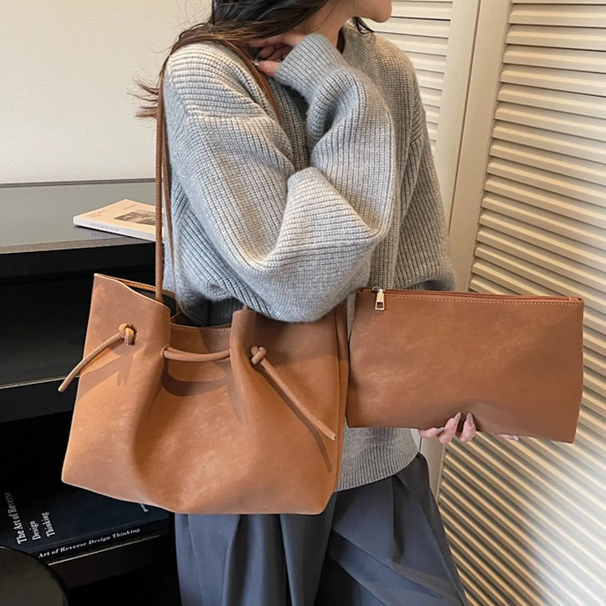 Solid Color Tote Bag