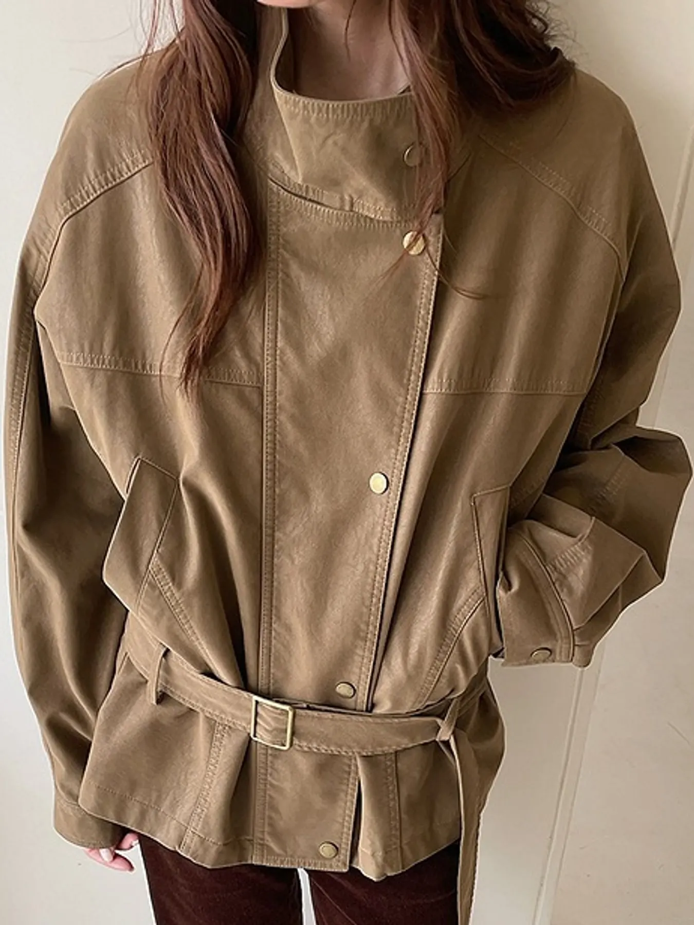 Snap Down Long Sleeve Jacket