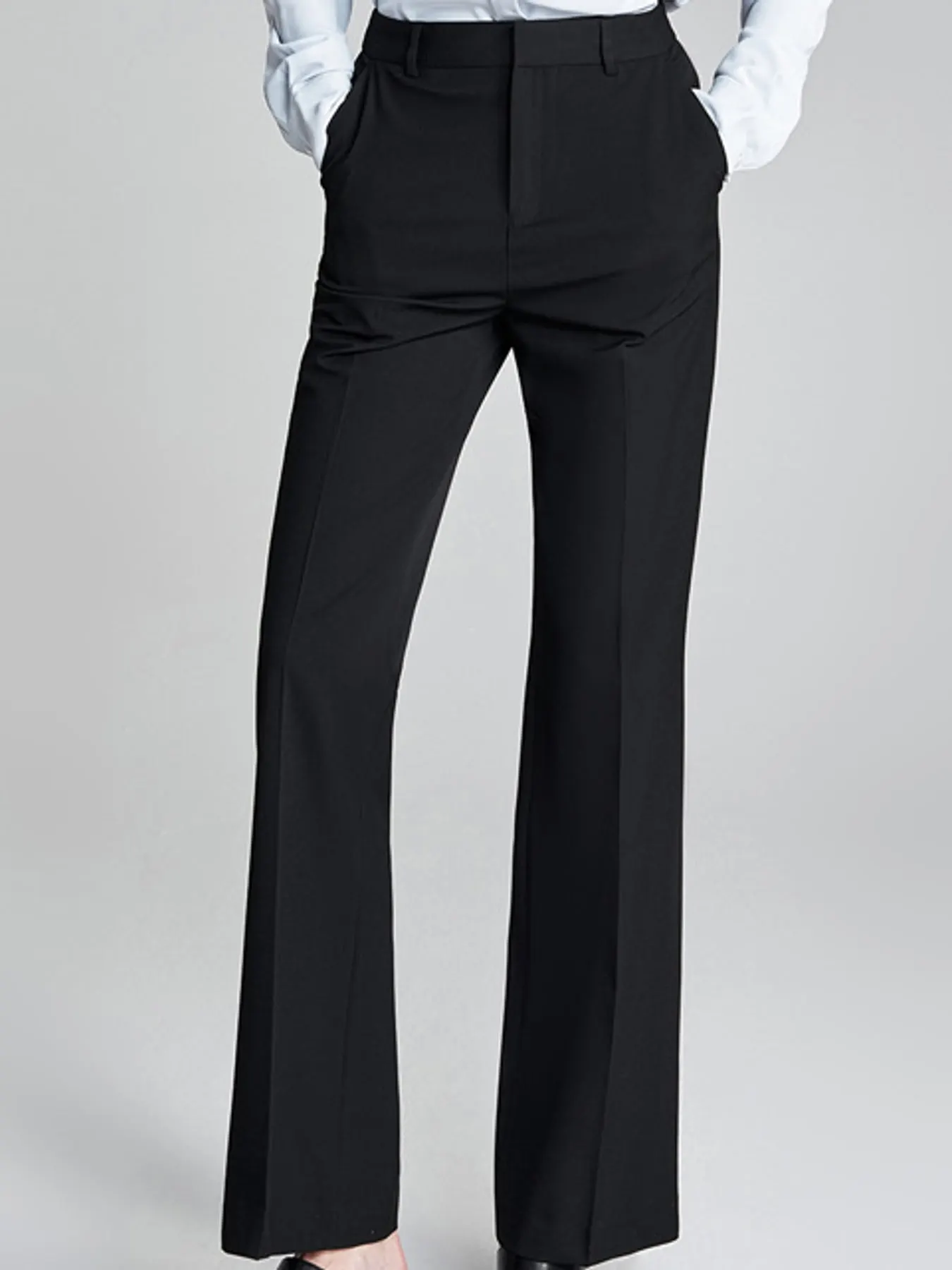 High-Waisted Straight-Leg Pants